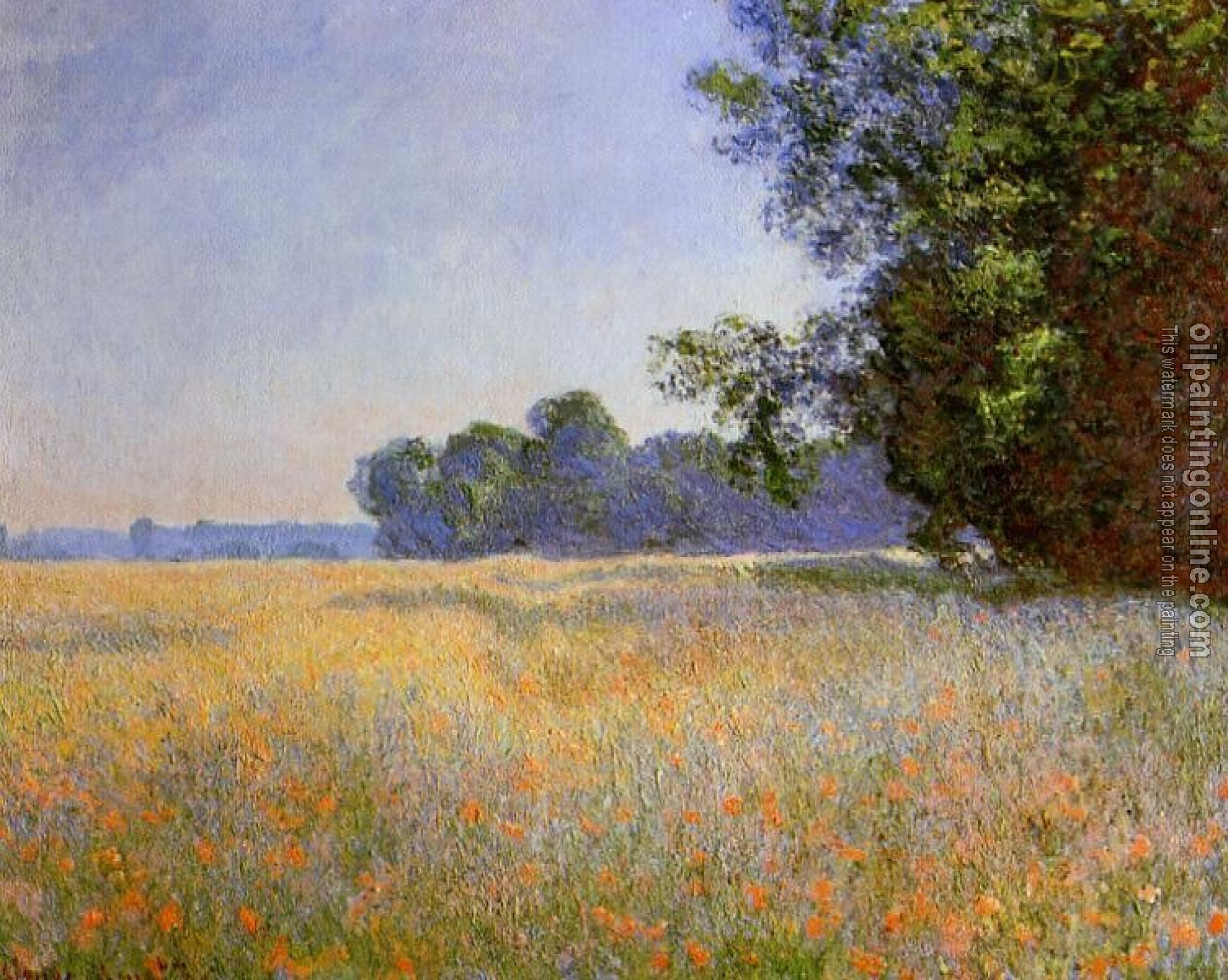 Monet, Claude Oscar - Oat and Poppy Field